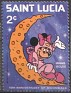St. Lucia - 1980 - Walt Disney - 2 ¢ - Multicolor - Walt Disney, Moonwalk - Scott 493 - Disney 10th Anniversary of Moonwalk Minnie Mouse - 0